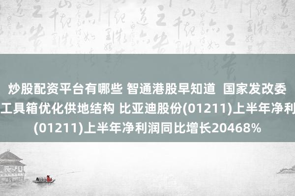 炒股配资平台有哪些 智通港股早知道  国家发改委：因城施策用好政策工具箱优化供地结构 比亚迪股份(01211)上半年净利润同比增长20468%