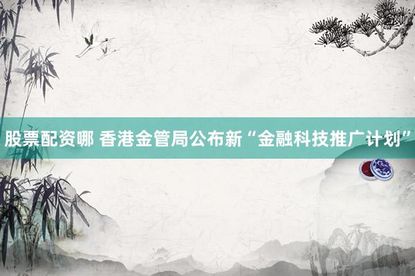 股票配资哪 香港金管局公布新“金融科技推广计划”
