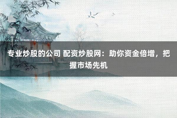 专业炒股的公司 配资炒股网：助你资金倍增，把握市场先机