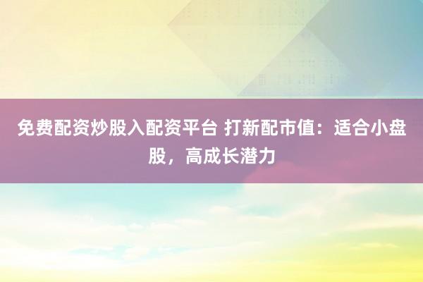 免费配资炒股入配资平台 打新配市值：适合小盘股，高成长潜力