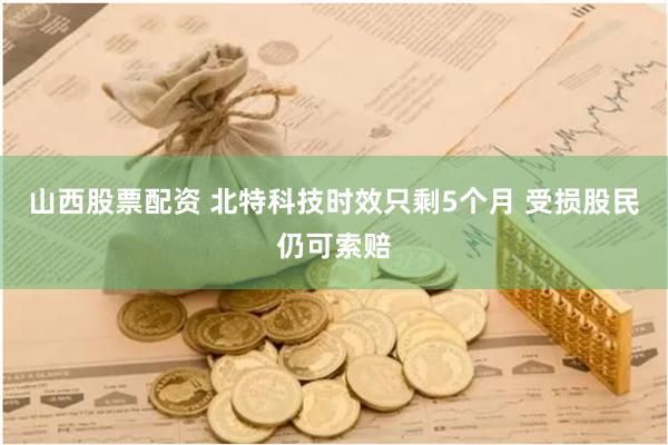 山西股票配资 北特科技时效只剩5个月 受损股民仍可索赔