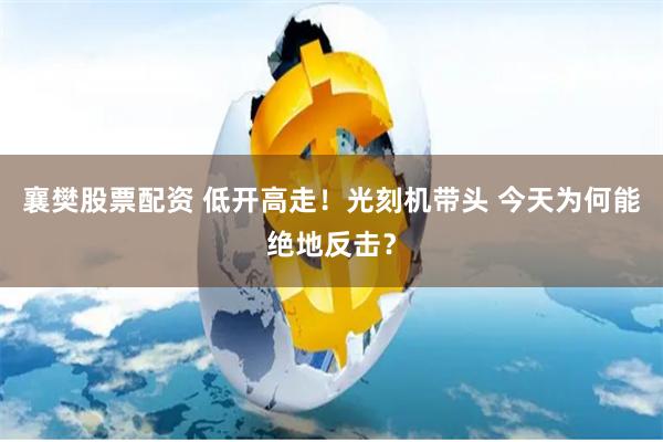 襄樊股票配资 低开高走！光刻机带头 今天为何能绝地反击？